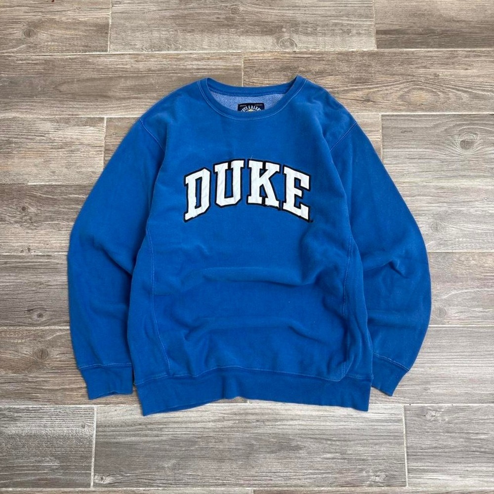 Steve & Barrys Sweatshirt Duke University Medium Blue Spellout Reverse Weave